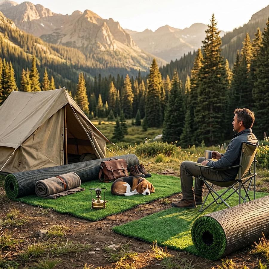 Pet safe artificial grass for dogs outdoor potty area