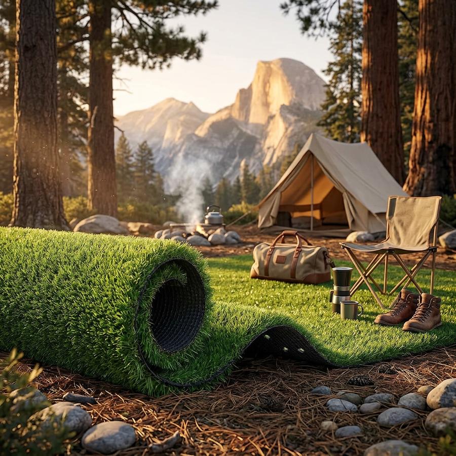 Artificial grass turf on apartment balcony transformation
